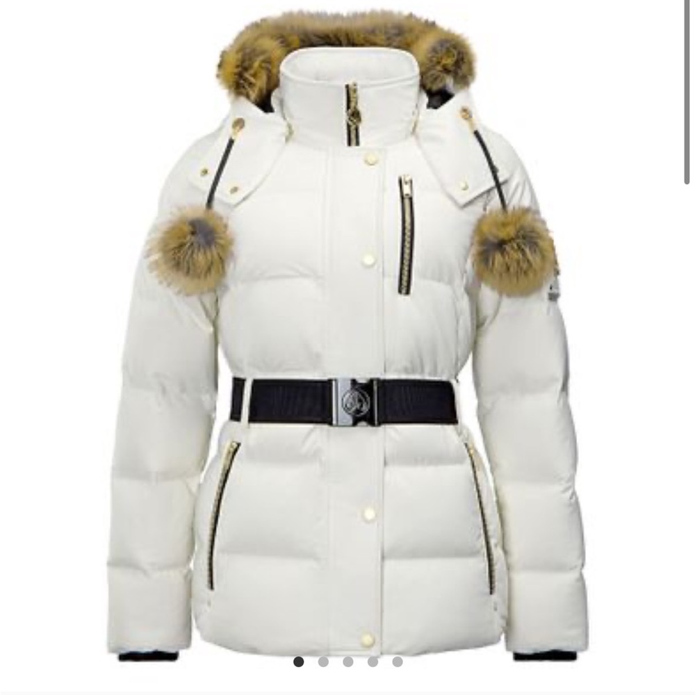 Moose Knuckles Gold Cambria shearling puffer coat